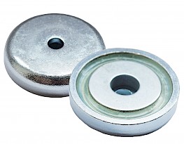 Neodymium Shallow Pot Magnet with Borehole