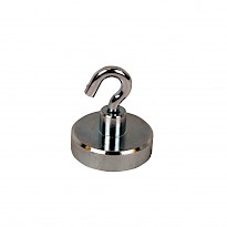 Neodymium Shallow Pot Magnets with a Hook